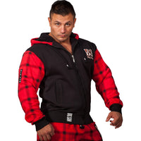 Big Sam LIFESTYLE Oversized Checked Cotton Zip-Up Hoodie 3587