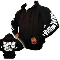 Sweat à capuche zippé oversize en coton Explosive Fibers DARE TO DREAM