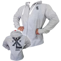Sweat à capuche zippé oversize en coton avec logo Explosive Fibers XXLX
