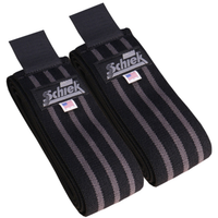 Schiek Sports BLACK OUT LINE Cotton Knee Bandages with Velcro Fastener - Model 1178SV