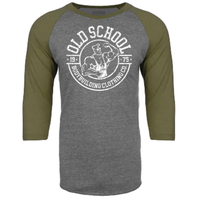 T-shirt de baseball bicolore en coton Old School Bodybuilding 1975 CIRCLE