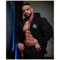 Big Sam BODYBUILDER high-quality cotton hooded jacket with zipper 3568