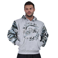 Sweat à capuche oversize Big Sam en coton camouflage 4665