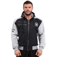 Big Sam STREETWEAR oversized cotton hooded jacket with zipper 3582
