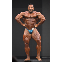 CJ's Elite BLACK BASED TURQUOISE bodybuilding posing pants