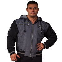 Big Sam STREETWEAR oversized cotton hooded jacket with zipper 3584