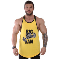 Big Sam BULLDOG Ringer Cotton Tank Top 2296