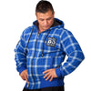 Big Sam LIFESTYLE Oversized Checked Cotton Zip-Up Hoodie 3591